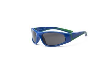 Image of Real Kids Shades Royal/Green Double Injection Flex Fit Frame with PC Smoke Lens 4+, Boys 4BOLRYGR