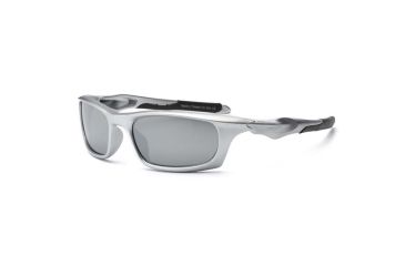 Image of Real Kids Shades Silver Sport Polycarbonate Frame with PC/Polarized Lens 7+, Unisex 7STOSLVP2