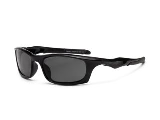 Image of Real Kids Shades Storm Sunglasses, Black Frame with Polarized Smoke Lens, Young Adult 10STOBLKP2