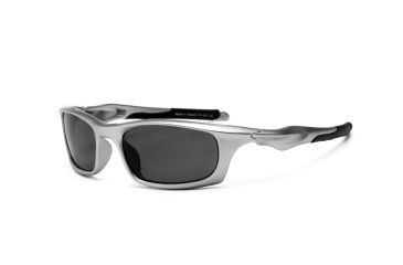 Image of Real Kids Shades Storm Sunglasses, Silver Frame with Polarized Smoke Lens, Young Adult 10STOSLVP2