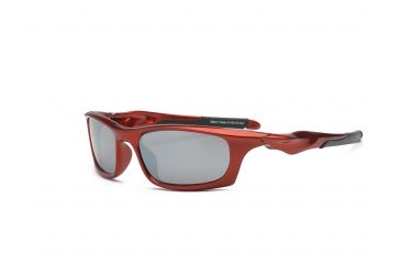 Image of Real Kids Shades Storm Sunglasses, Red Frame with Silver Mirror Lens, Youth 7STORED