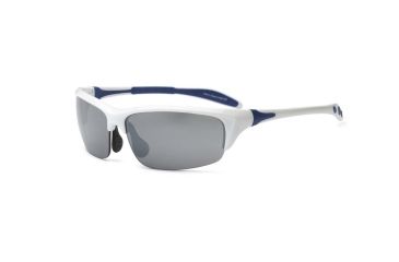 Image of Real Kids Shades White/Navy Blade Frame Polycarbonate with Silver Mirror Lens 10+, Unisex 10BLDWHNV