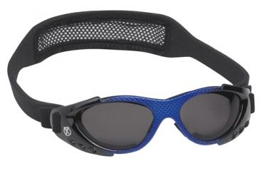 Image of Real Kids Shades Xtreme Sports Sunglasses 3-7 Years - Royal Matte Metallic &amp; Shiny Black w/ Black Mesh Band 37XTRSBLKBLU