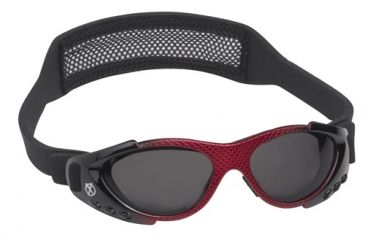 Image of Real Kids Shades Xtreme Sports Sunglasses 3-7 Years - Red Matte Metallic &amp; Shiny Black w/ Black Mesh Band 37XTRSBLKRED