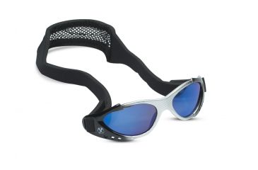 Image of Real Kids Shades Xtreme Sports Sunglasses 3-7 Years - Black/Silver w/ Adjustable Band 37XTRSBLKSLV