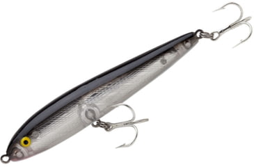 Image of Rebel Lures Rebel Jumpin Minnow Topwater Bait, 4 1/2in, 1/2 oz, Floating, Silver/Black, T2001S