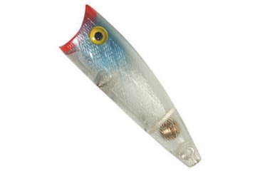 Image of Rebel Lures Rebel Pop-R Topwater Bait, 2 1/2in, 1/4 oz, Floating, Clear/Red Mouth, P6054