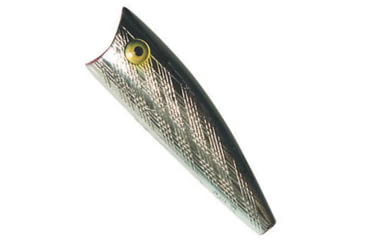 Image of Rebel Lures Rebel Teeny Pop-R Topwater Bait, 2in, 1/8oz, Floating, Silver/Black, P5001