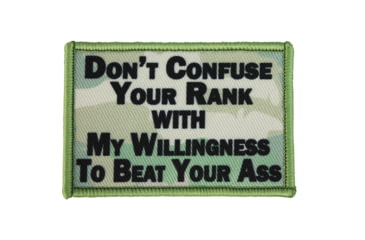 Image of Red Rock Outdoor Gear Morale Patch, Dont Confuse Your Rank, 97-093