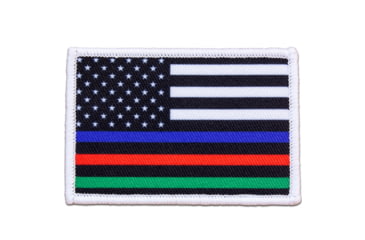 Image of Red Rock Outdoor Gear Morale Patch, Police-Fire-Military Flag, 97-071