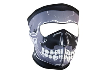 Image of Red Rock Outdoor Gear Neoprene Face Mask, Gray/Black Skull, 70-2004-09
