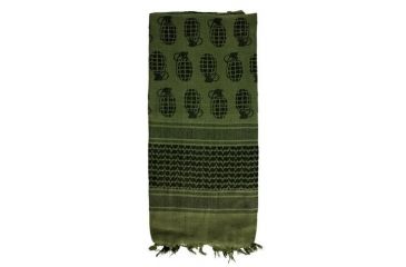 Image of Red Rock Outdoor Gear Shemagh Head Wrap, Grenade OD/Black, 70-30