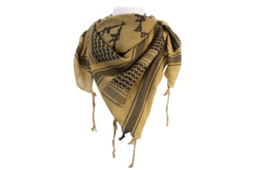Image of Red Rock Outdoor Gear Shemagh Head Wrap, Crossed Rifles Khaki/Black, 70-39