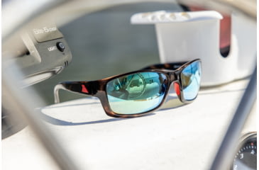 Image of Redfin Polarized Dock Tortoise Sunglasses, Dock Tortoise Frame, Seagrass Polarized Lens, One Size, 1202