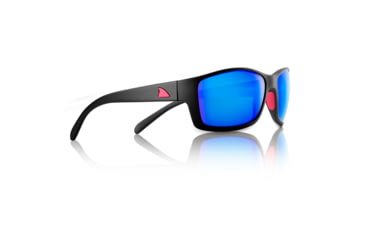 Image of Redfin Polarized Dock Tortoise Sunglasses, MBlack Frame, Coastal Blue Polarized Lens, One Size, 1201