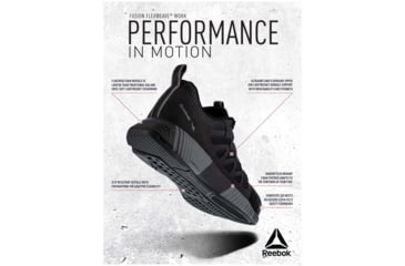 Image of Reebok Fusion Flexweave Athletic Work Shoe W/ Composite Toe - Black/gray - RB4310-W-030