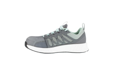 Image of Reebok Fusion Flexweave Athletic Work Shoe - Womens, Wide, Grey/Mint Green, 7, 690774488472