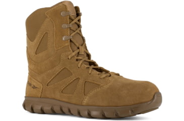 Image of Reebok Sublite Cushion Tactical Boot 8 inch Tactical Boot with Side Zipper - Mens, Medium, Coyote, 5, 690774477049