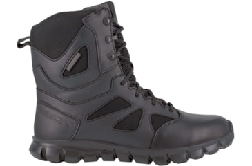 Image of Reebok Sublite Cushion Waterproof, 8 inch Soft Toe Tactical Boot w/Side Zip - Mens, Black, 7M, RB8806-Black-7-Male-M