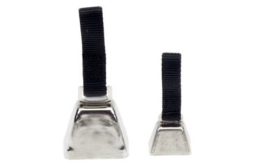 Image of Remington Sporting Dog Cow Bell, Black Strap, Nickel-Plated, Small R4511-G-BLKCSM