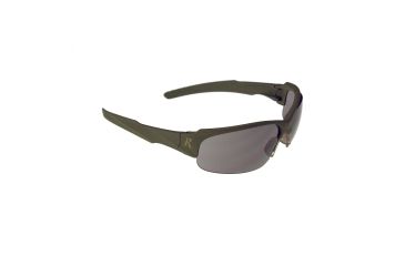 Image of Remington T-83 Soft touch green frame safety glasses - Green/Smoke, One Size T83-20C