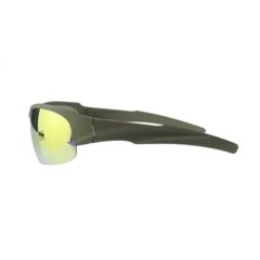 Image of Remington T-83 Soft touch green frame safety glasses - Green/Yellow Mirror, One Size T83-Y0C