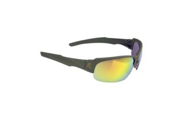 Image of Remington T-83 Soft touch green frame safety glasses - Green/Yellow Mirror, One Size T83-Y0C