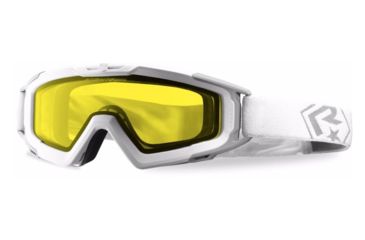 Image of Revision Snowhawk Goggle System Deluxe Kit, Clear/Smoke/Yellow Lens, White Frame, 4-0101-0004