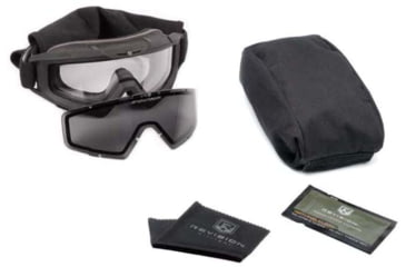 Image of Revision I-VIS Snowhawk Ballistic Goggle System Essential Kit, Clear/Smoke Lens, Black Frame, 4-0101-0000