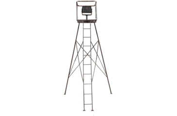 Image of Rhino Blinds 16ft Command Tower w/ Ladder Entry, Black/Steel, RTT-300