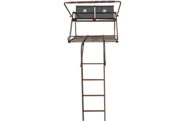 Image of Rhino Blinds Ladderstand, 17.5ft, Black/Steel, RTL-4000