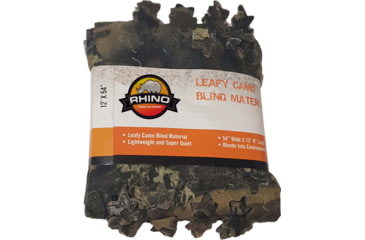 Image of Rhino Blinds Leafy Camo Burlap, Black/Steel, RTLC-100