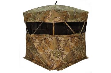 Image of Rhino Blinds Predator Ground Blind, Camo, 77in x 77in Hub to Hub XP-101