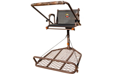 Image of Rhino Blinds Hang On Tree Stand with Shooting Rail, Steel, RTH-202