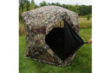 Image of Rhino Blinds Ground Blind Mossy Oak Bu-country 77''x77''x71'' Tall