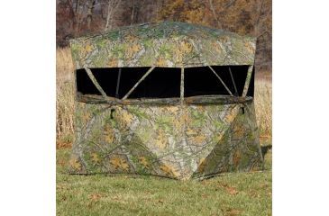Image of Rhino Blinds Mossy Oak Obsession Blind, Camo, 77in x 77in Hub to Hub MOO-104