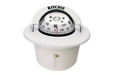 Image of Ritchie F-50W Explorer Compass - Flush Mount - White 10353