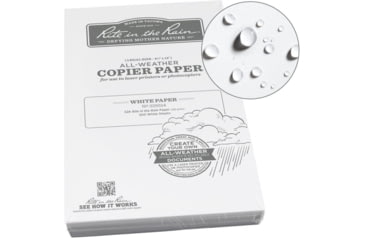 Image of Rite in the Rain Copier Paper, 32# Ledger, 8.5x14, 500 Sheets, White, 328514