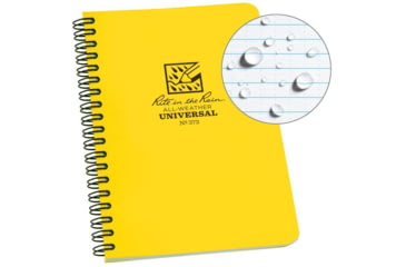Image of Rite in the Rain Spiral Notebook, Universal, Numbered Pages, Yellow, 373N