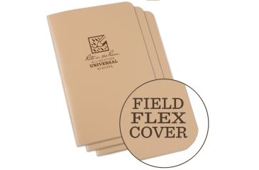 Image of Rite in the Rain Stapled Notebook - Universal - Tan - 3 Pack, Tan, 4/5/8 x 7 971TFX