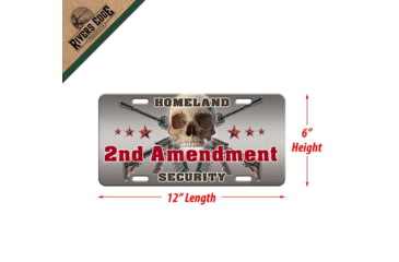 Image of Rivers Edge 2nd Amendment Vanity License Plate, 12 x 6in, 2696
