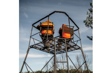 Image of Rivers Edge Treestands 12 2-Man Quad Pod Treestand, Black, 12ft, RE401