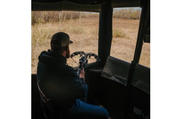 Image of Rivers Edge Treestands 550 Shooting House, Black &amp; Dusty Olive, 2-Person, LM550C