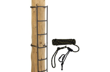 Image of Rivers Edge Treestands Big Foot Tree Ladder W/ Safety Rope, Rivers Edge Grey, 23ft, RE731
