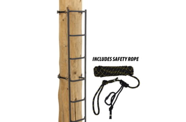Image of Rivers Edge Treestands Big Foot Tree Ladder W/ Safety Rope, Rivers Edge Grey, 23ft, RE731