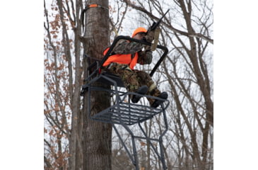 Image of Rivers Edge Treestands Jumbo Jack Ladder Stand, Rivers Edge Grey, 1-Person, RE658