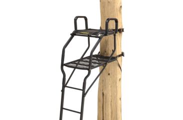 Image of Rivers Edge Treestands Lockdown Bow Pro 1-Man Ladder Stand, Black, Medium RE653
