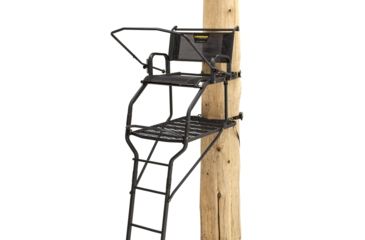 Image of Rivers Edge Treestands Lockdown Wide 1-Man Ladder Stand, Black, Medium RE655