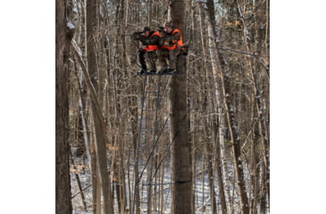 Image of Rivers Edge Treestands Relax 2-Man Ladder Stand, Rivers Edge Grey, 2-Person, RE668