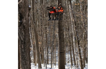 Image of Rivers Edge Treestands Relax 2-Man Ladder Stand, Rivers Edge Grey, 2-Person, RE668